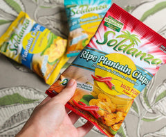 Soldanza chip close-up displays crisp texture and golden color for visible crunch appeal
