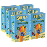 Solely front packaging showing mango and blueberry blends and clear benefits
