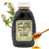 Some Honey front jar view showing rich buckwheat color and gourmet appeal