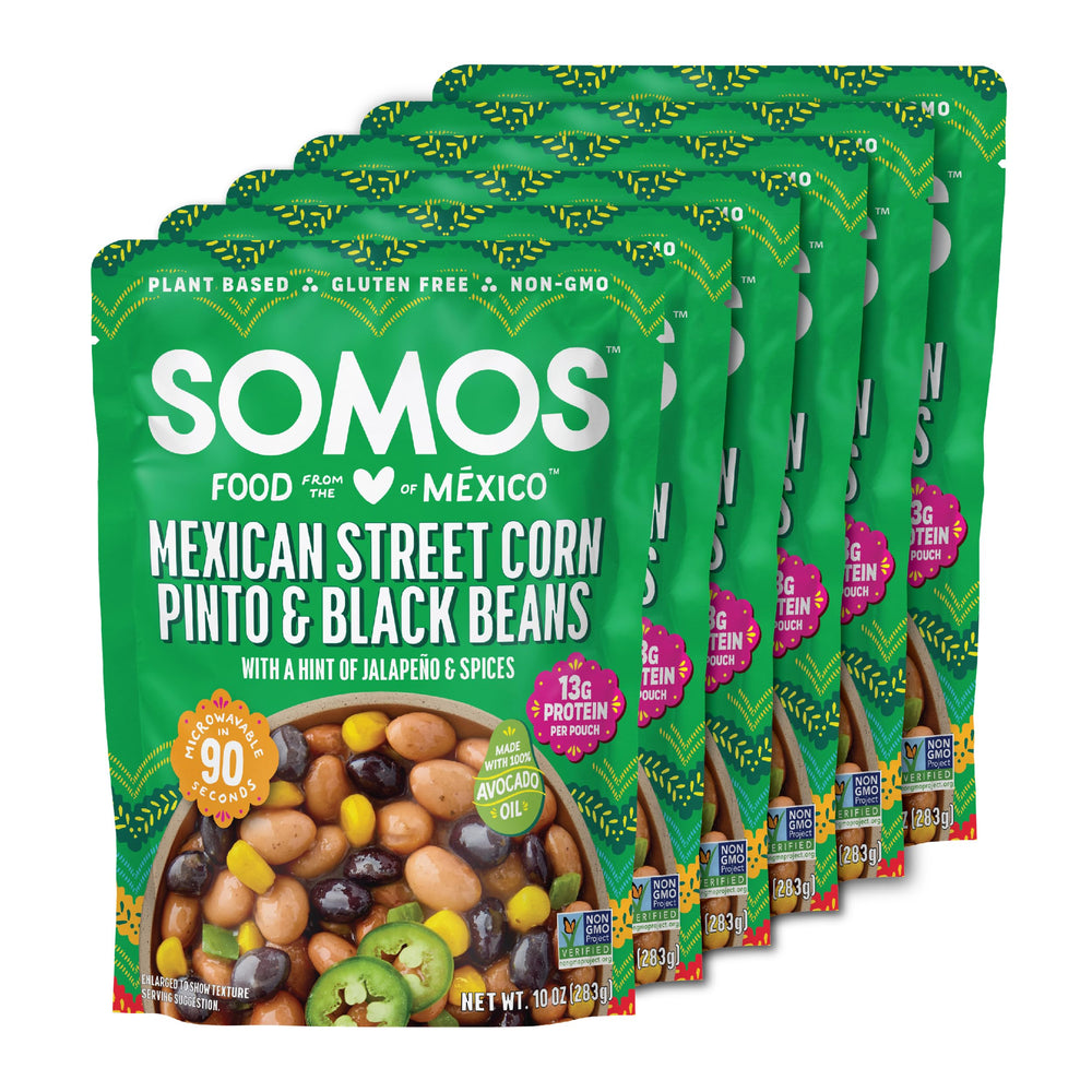 SOMOS front packaging showing product name and ready-to-eat benefit