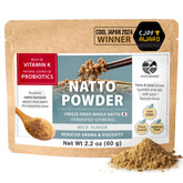 sonomono front packaging showing mild natto powder and benefits
