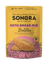 Sonora front packaging showing bolillos mix and clear serving benefit
