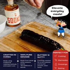 photo of SOOKI label noting South Korea origin, highlights traditional craftsmanship