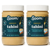 Soom front jar showing label and two-pack for pantry convenience