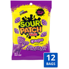 SOUR PATCH KIDS close-up of grape candy texture showing chewy coating
