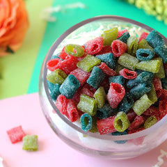 Sour Punch trio of strawberry apple blue raspberry for flavor variety