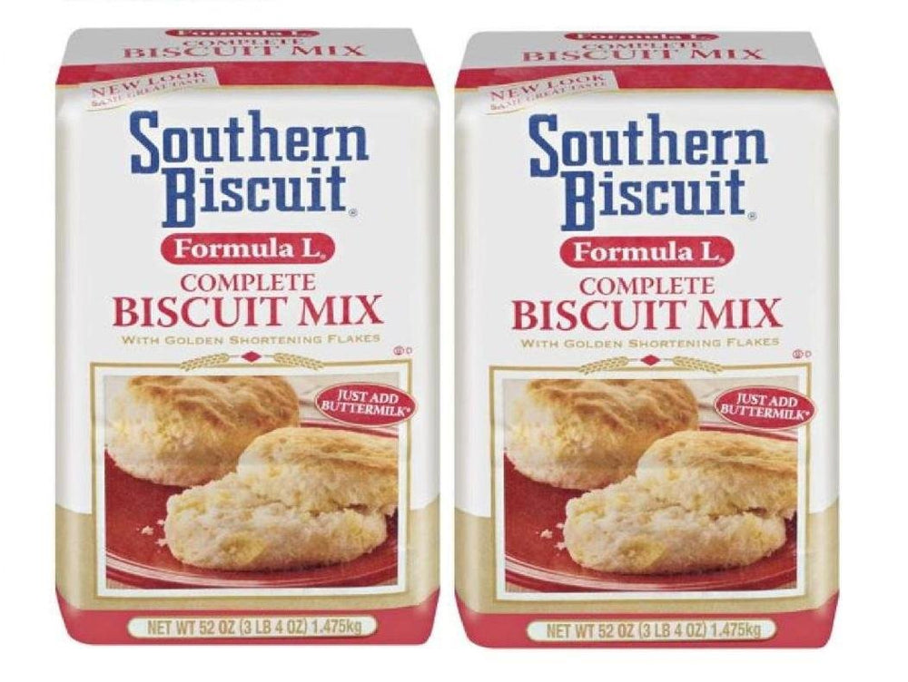 Southern Biscuit front packaging showing 52 oz pouch, clear labeling and convenience