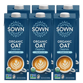 SOWN front packaging showing vanilla oat creamer and clear label benefits