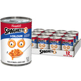 SpaghettiOs front can showing label and easy storage benefit