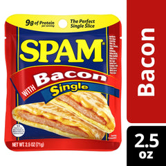 SPAM bacon close-up texture of sliced meat highlighting savory appeal