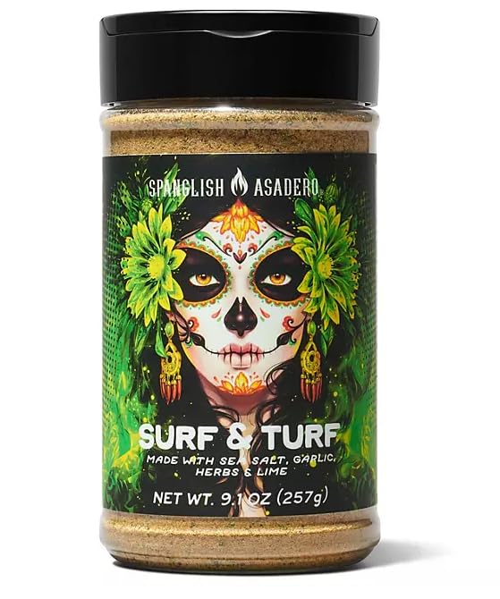 Spanglish Asadero front packaging showing label and 9.1 oz bottle for easy identification