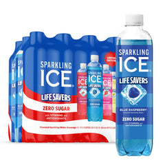 Sparkling Ice front pack of LIFE SAVERS variety showing patriotic branding and refreshing look