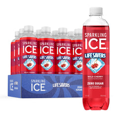 Sparkling Ice Wild Cherry front packaging showing bold label and flavor benefits