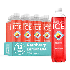 Sparkling Ice front packaging showing 12-bottle multipack and bold flavor branding