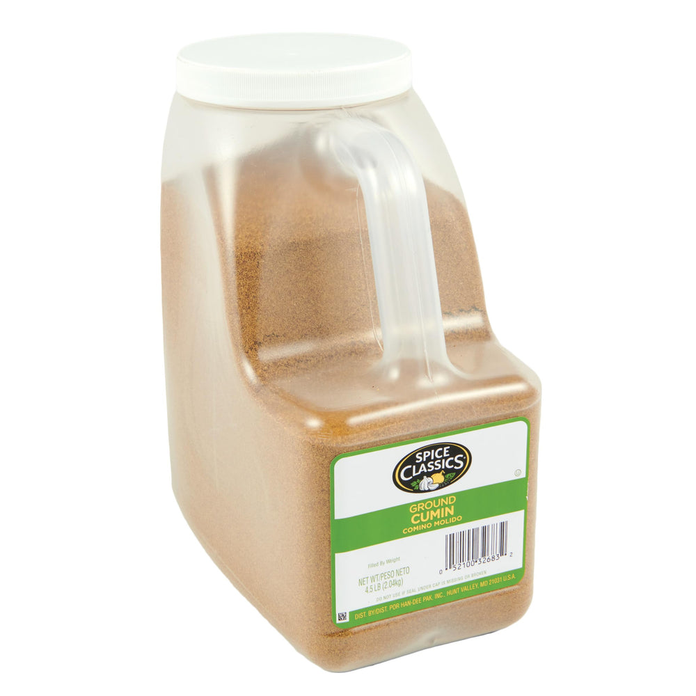 Spice Classics front packaging showing 4.5 lb jar and clear label for easy use