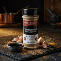 SPICE ENTHUSIAST powder being mixed into marinade to boost umami