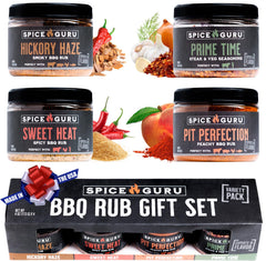 Spice Guru front packaging showing four-rub gift set and presentable box for gifting