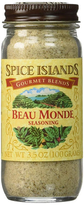 Spice Islands front packaging showing label and bottle benefit of consistent seasoning