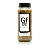 Spiceology jar front packaging showing Greek Freak label and bold Mediterranean appeal