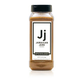 Spiceology jar front label showing 18 oz size and Caribbean branding for clear purchase benefit