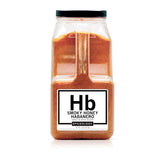 Spiceology front packaging showing 112 oz tub and clear label for easy identification and storage