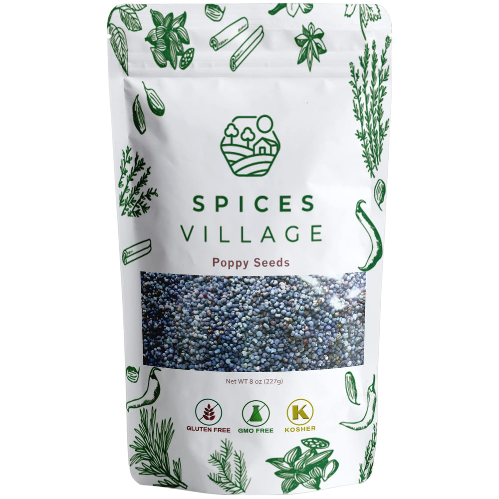 Spices Village front packaging 8 oz resealable bag showing branding and product benefits