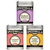 Spicewalla front packaging showing the three masala jars and convenience