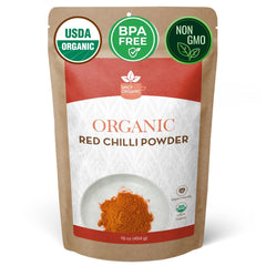 SPICY ORGANIC front packaging showing 16 oz bag and clean labeling benefit
