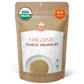 spicy organic front packaging showing label and 16oz pouch, highlights organic quality
