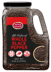 Spicy World front jar view showing large 5 lb supply and clear label benefit