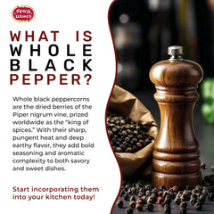 Spicy World peppercorns on spoon showing scale and economical bulk benefit
