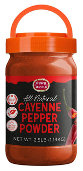 Spicy World front jar showing label and generous 2.5lb size for bulk cooking