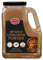Spicy World 5 lb jar front view showing label and packaging for dependable bulk spice