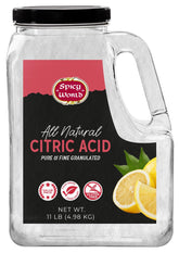 Spicy World jar front view showing label and resealable lid, clear storage benefit