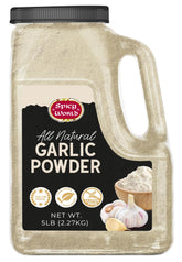 Spicy World front jar showing size and clear label for bulk seasoning convenience