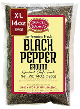 Spicy World front packaging 14 oz bag showing brand and product for pantry convenience