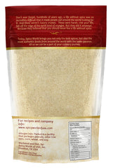 Spicy World 4 lb bag with resealable zipper keeping oat flour fresh longer