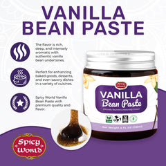 Spicy World vanilla paste on spoon, ready to measure for baking
