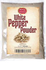 Spicy World front pouch showing label and 14 oz bulk packaging benefit