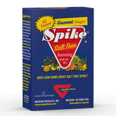 Spike front label showing product identity and usage benefits