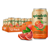 Spindrift front can showing blood orange artwork and clear ingredient focus benefit