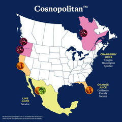 Spindrift Cosnopolitan can close-up showing crisp can top and brand clarity for freshness
