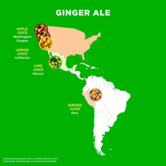 Spindrift ginger ale can close-up showing ingredient list and freshness benefit