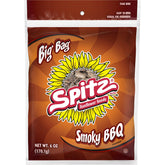 Spitz front packaging showing pack of 6 ounce BBQ sunflower seeds and convenience