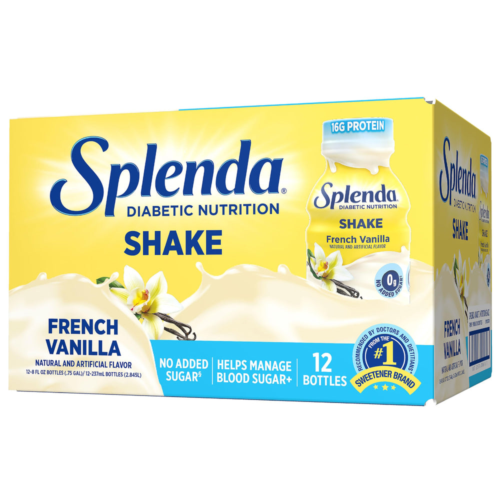 SPLENDA bottle front packaging showing French Vanilla flavor and ready-to-drink convenience