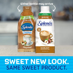 SPLENDA creamer pouring into coffee with smooth stream and quick blending benefit