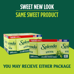 SPLENDA close-up single-serve packet emphasizing on-the-go convenience