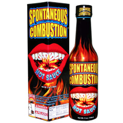 SPONTANEOUS COMBUSTION front bottle view showing branding and gourmet appeal