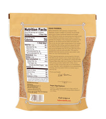 Bob's Red Mill spoonful of flaxseed meal adding nutrition to recipes