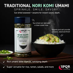 SPQR Seasonings jar open top view showing wide mouth for easy scooping and convenience